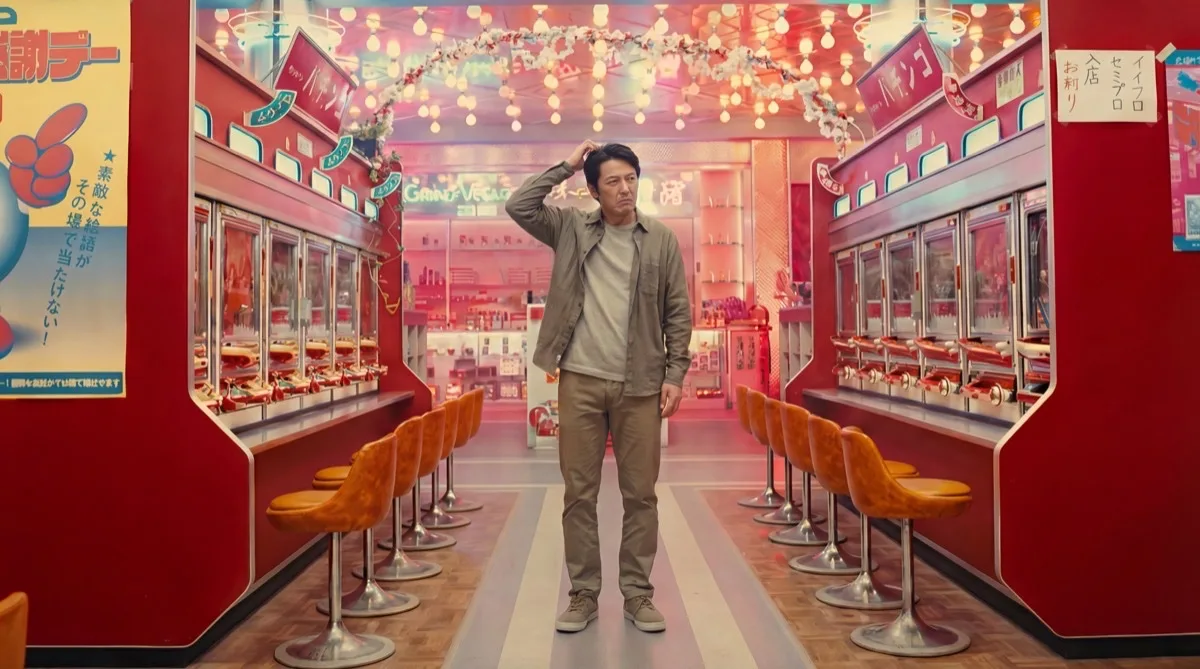 Person in pachinko parlor